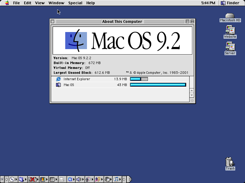 MacOS 9.2.2 About
