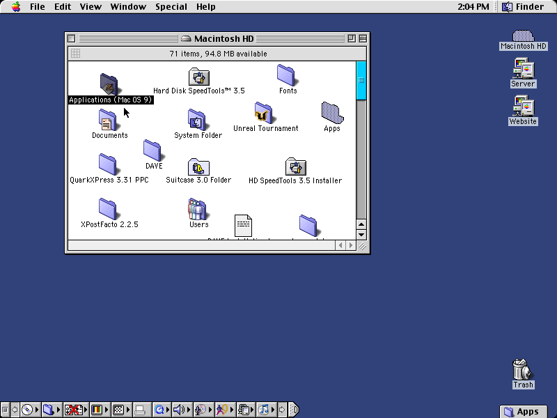 MacOS 9.2.2 Folders