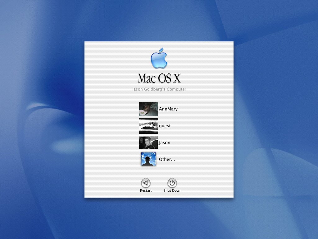 MacOS X 10 Login