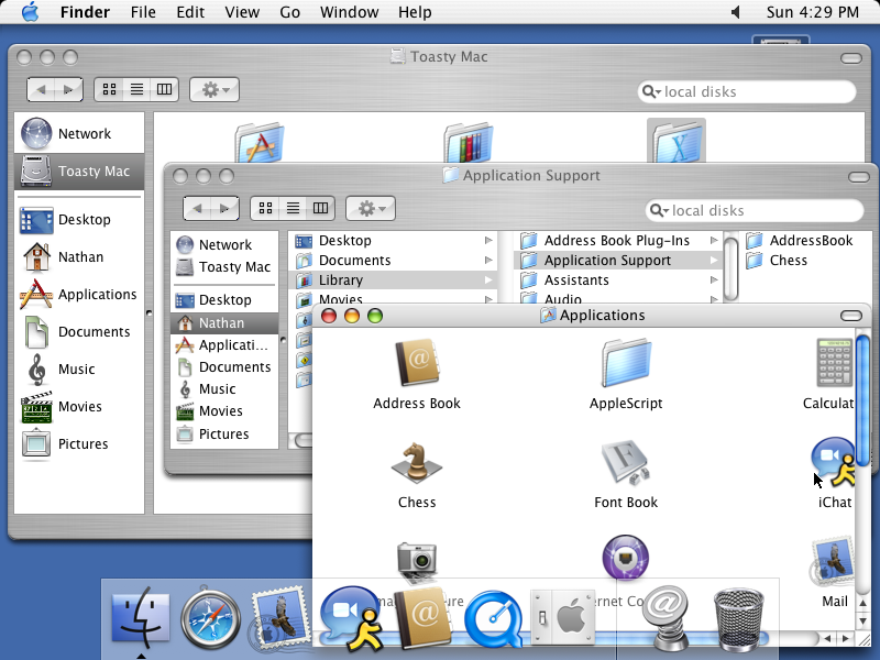 MacOS X 10.3.4 Finder