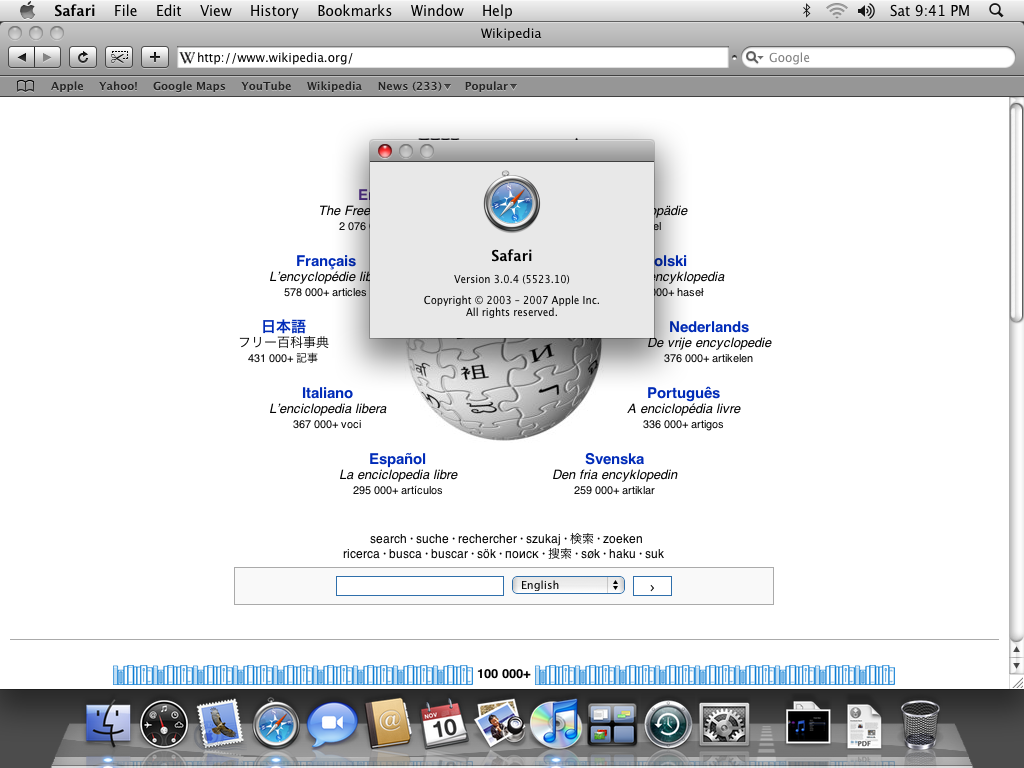 Mac OS X 10.5 Leopard Safari