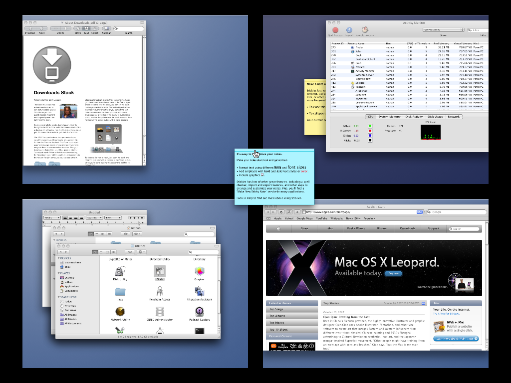Mac OS X 10.5 Leopard Spaces